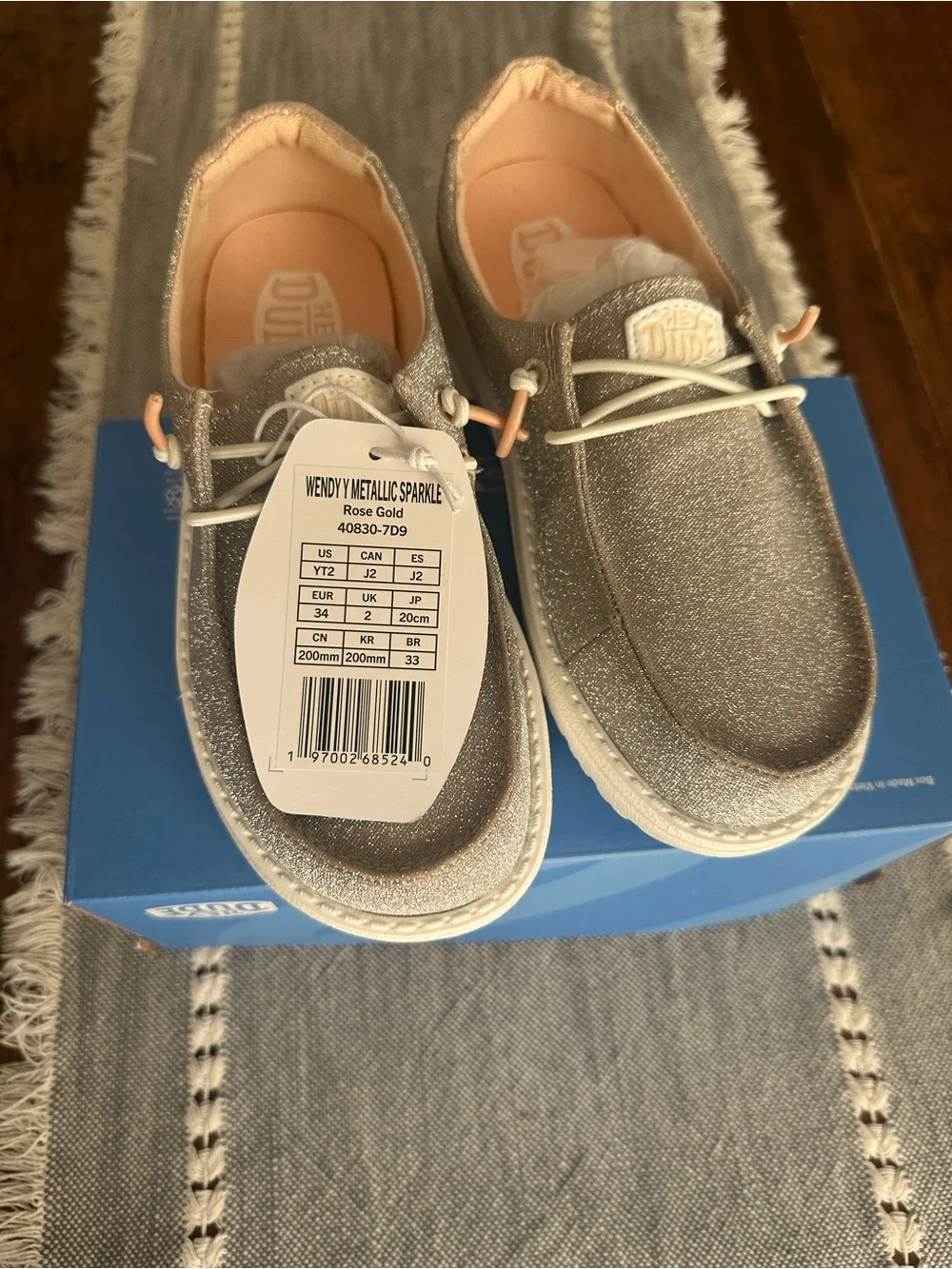 Shoes Kids Glitter Slip-On – Silver and Pink